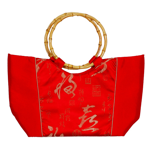 Tasche aus Seide mit Bambushenkel, Handtaschen, Asiatisch, 6816 - zum Schließen ins Bild klicken